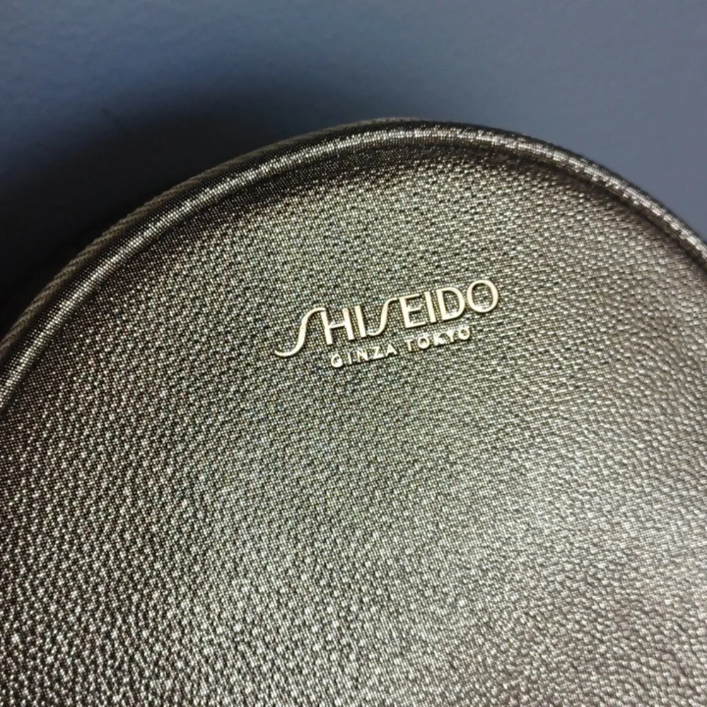 Shiseido Metallic Round Cosmetic Bag